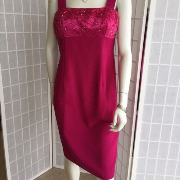 Nah Nah,Woman,Dress+Jacket,Red,Sz 10,Sleeveless,Knee length,Jacket Long Sleeve.! - Picture 3 of 12